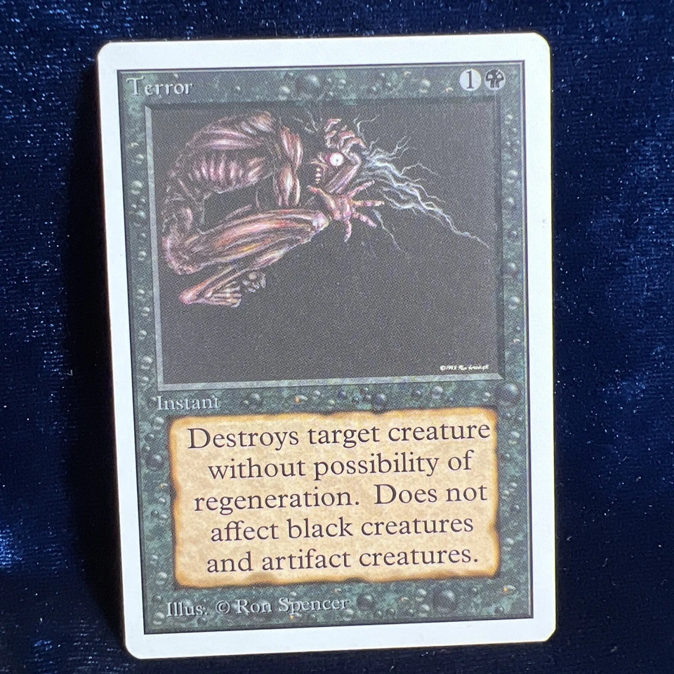 Terror Unlimited Magic the Gathering MTG Black Card Vintage - Image 1 of 4
