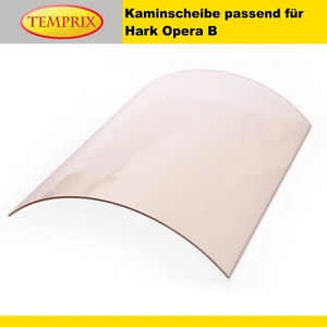 Kaminglas gebogen für Hark Opera B Kaminscheibe Ofen Sichtscheibe Ersatzteil - Bild 1 von 5
