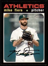 2020 Topps Heritage Base #228 Mike Fiers - Oakland Athletics