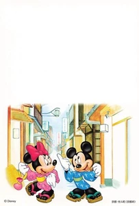 DISNEY Personaje Imagen Postal Juego de 5 Piezas en Funda Osaka Regional 1994- - Imagen 1 de 13
