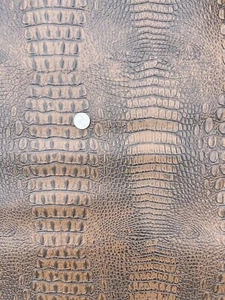 Crocodile Faux Fabric Brown New BTY - Picture 1 of 1