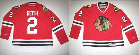 RBK CHICAGO BLACKHAWKS DUNCAN KEITH PREMIER RED HOME JERSEY XL Cover