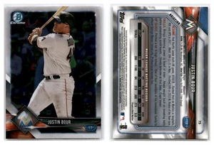 2018 Bowman Chrome #75 Justin Bour - Miami Marlins - Picture 1 of 1