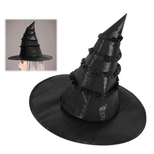 Oversized Statement Hat Dark Witch Hat Aluminum Wire Shaping DIY Craft Basis - Picture 1 of 12
