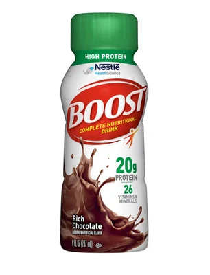 Boost High Protein Oral Supplement, Rich chocolate , Bottle, 24 Ct. - Image 1 of 3