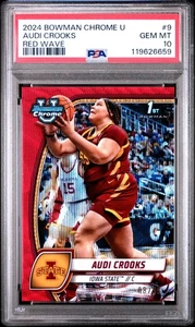 Audi Crooks Pop1 /45 SSP 2024 Bowman Chrome U Red Wave #9 PSA 10 - Bild 1 von 2