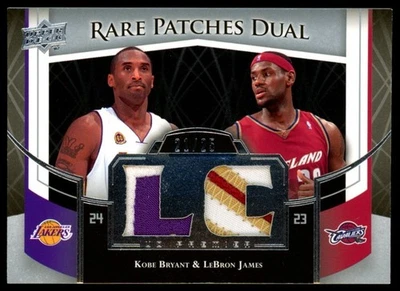 2007-08 UD Premier Kobe Bryant & LeBron James Rare Patches Dual Silver /25 - Image 1 of 2