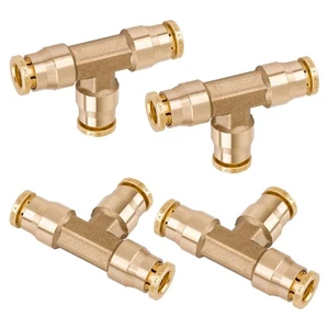 4 Pezzi Adattatore Tubo Raccordi Unione 1/4 Pollice Push To Connect per Molla pneumatica - Foto 1 di 6