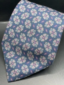 Paul Stuart Tie VTG Rare Italian Silk Print Handmade in USA Mens Luxury Necktie - Picture 1 of 7