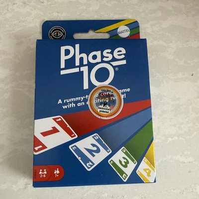 Mattel Phase 10 Juego de Cartas Rummy Juego Barajas Selladas Foto 1 de 3