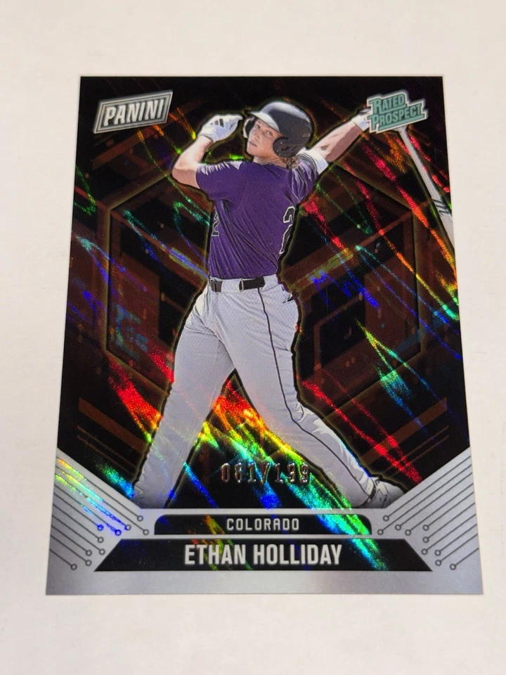 2025 Panini Black Friday Ethan Holliday /199 #45 Rated Prospect Colorado - Image 1 of 1