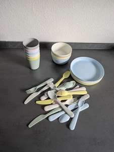 ✅ Ikea Kinder Besteck - Teller - Schale - Becher - Set - Pastell - Geburtstag ✅ - Bild 1 von 1