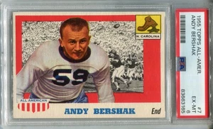 1955 Topps All-American #7 Andy Bershak PSA 6 EX-MT North Carolina - Picture 1 of 2