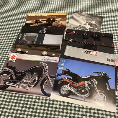 批量 10 件 复古 20 世纪 80 年代 雅马哈铃木摩托车宣传册 目录 带规格,不完美 — 第 1/4 张图片