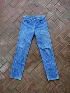 Vintage Levis 505 Jeans Orange Tab 70s 80s Distressed Made USA W30 L32 WPL 423 - Picture 1 of 13