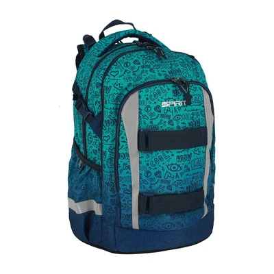 SPIRIT Schulranzen Schul Rucksack Mix GALAXY ab Klasse 5 blau Reflektoren Jungen - Bild 1 von 4