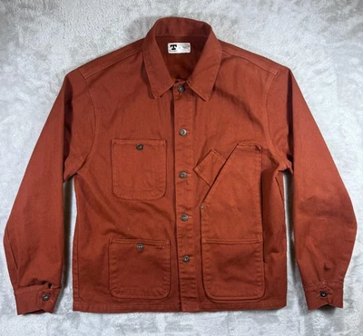 Chaqueta Tellason Para Hombres Grande Marrón Óxido Tareas Camisa Abrigo Ropa de Trabajo Sarga Hecha en EE. UU. Foto 1 de 4