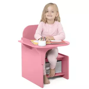 2 in 1 Children Chair Desk with Storage Bin Mysize Arts Craft Snack Toddler Kids - Picture 1 of 10