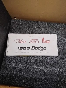 1965 Dodge Polara Custom 880 Monaco Owners Manual Original Book OEM - Picture 1 of 11