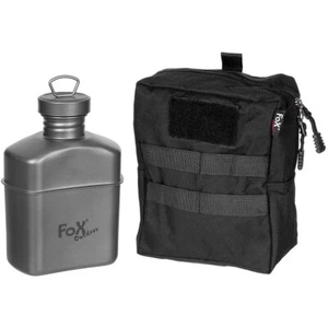 FOX OUTDOOR - Bushcraft Outdoor Hiking TITANIUM Extra Light Canteen with Cover - Picture 1 of 3