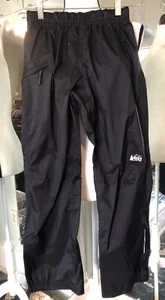 REI Co Op Boys Youth Size M (10-12) Wind Rain Pants Black Nylon Ankle Zip - Picture 1 of 8