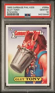 1988 Garbage Pail Kids Series 14 OS14 GLUT TONY 568a PSA 10 GEM POP7! - Picture 1 of 2