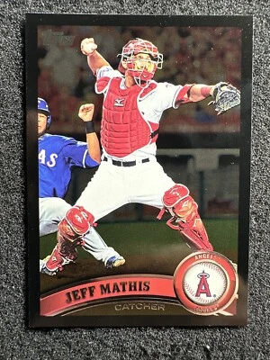 JEFF MATHIS #474 2011 Topps Baseball All-Black Los Angeles Angels - Image 1 of 3