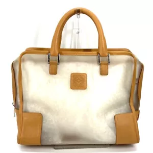 LOEWE Anagram 2000 pieces limited model Amazona Hand Bag Vinyl/Leather Clear - Picture 1 of 16