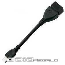 Cable OTG de USB 2.0 Hembra a Micro B Macho Host para Smartphones Tablets Negro