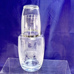 Krosno Poland Klarglas Tumble Up Nachttisch Karaffe & Wasserglas Set LESEN - Bild 1 von 9