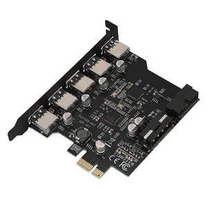 PCI-E To 5 Port USB 3.0 19 Pin PCI Express Expansion Card Connector Fit - Picture 1 of 9