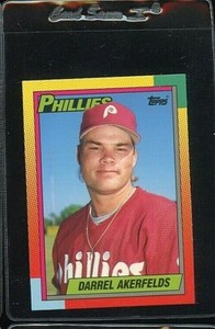 1990 TOPPS TRADED TIFFANY #1T DARREL AKERFELDS ROOKIE RC PHILADELPHIA PHILLIES