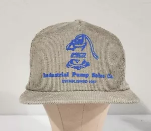 Industrial Pump Sales Hat IPSCO corduroy Snapback Advertisement Cap - Picture 1 of 13