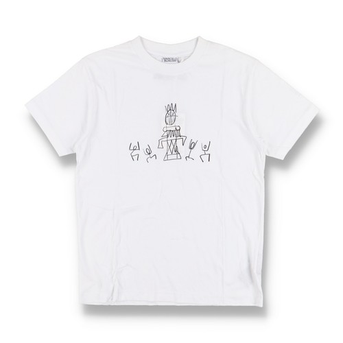 T shirt Marcelo Burlon bianca con contorno logo incrociato taglia XS FW20 PREZZO AL PUBBLICO $315