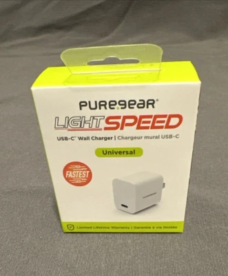 Pure Gear Light Speed 20W USB-C Universal Fast Wall Charger White - Image 1 of 4