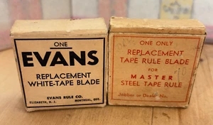 2 hojas de regla de cinta de repuesto de colección, Evans y Master NOS - Imagen 1 de 3