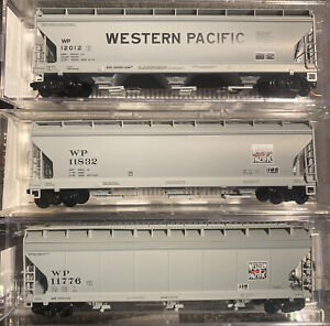 n scale MTL Center flow Covered ACF 3-Bay Hopper runner pack western pacific WP