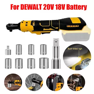 3/8'' Electric Cordless Ratchet Right 90°Angle Wrench For DEWALT 18V 20V Battery - Picture 1 of 13