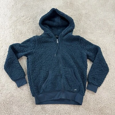 Chaqueta Marc New York Mujer S Sherpa Azul Verde Sudadera con Capucha Cremallera Completa Foto 1 de 4