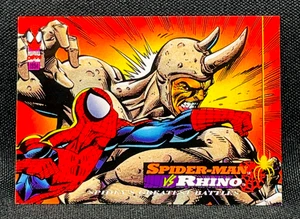 1994 Fleer Amazing Spider-Man - SPIDER-MAN vs RHINO #106 - GREATEST BATTLES - Picture 1 of 2