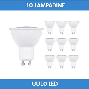 GU10 LED | 10 FARETTI da 3W 6W 9W 12W | LUCE FREDDA NATURALE CALDA - Foto 1 di 9