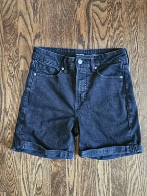 NWT Old Navy High Rise O. G. Straight Black Denim Womens Shorts Size 4 - Image 1 of 4