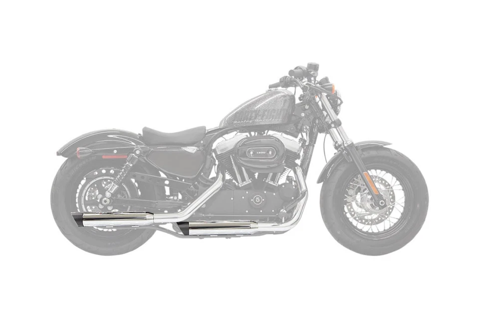 Silenciadores deslizables Bassani FirePower cromados de 3" con puntas negras de corte de barra (1X27SB) Foto 1 de 1