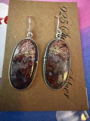 Pendiente de ágata CrazyLace con 9,4 plata de ley .925 Foto 1 de 3