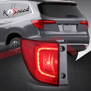 Left LH Side OE Style Chrome/Red LED Outer Tail Light for Honda Pilot 2016-2018 - Picture 1 of 8