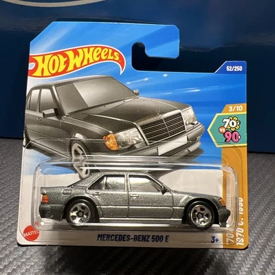 Hot Wheels Mercedes Benz 500 E 500E Mint short Card Grey 2025 70s Vs 90s - Image 1 of 4