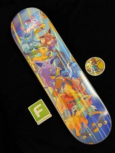 RARE Eevee Evolutions LE Holographic Monstar Skateboard Deck 8.25 In Shrink - Bild 1 von 10