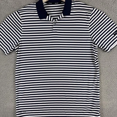 Camisa polo de golf Nike para hombre grande azul marino blanco a rayas Dri-FIT atlética 891853-419 Foto 1 de 4