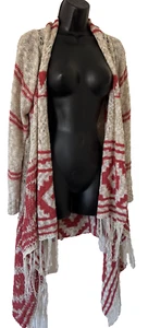 Torrid Cardigan Sweater Womens Size 2 Fringe Hem Long Sleeve Open Front - Picture 1 of 18