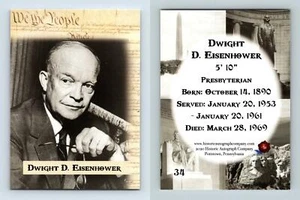 Dwight D. Eisenhower #34 POTUS The First 36 Historic Autographs 2020 Card - Picture 1 of 1